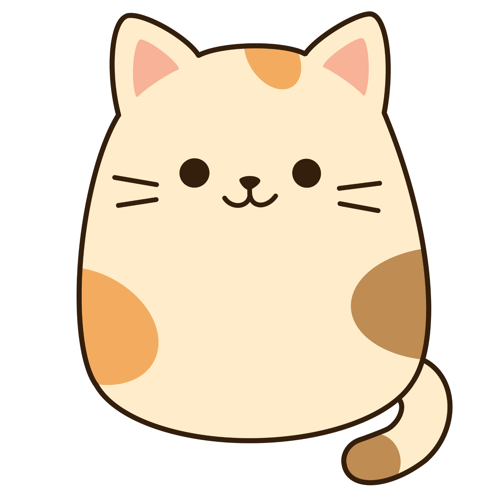 Calico Cat Kawaii Plushie Cross-Stitch Pattern